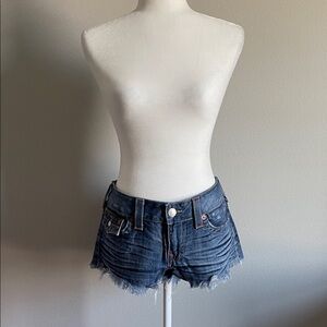 True Religion Distressed Denim Shorts